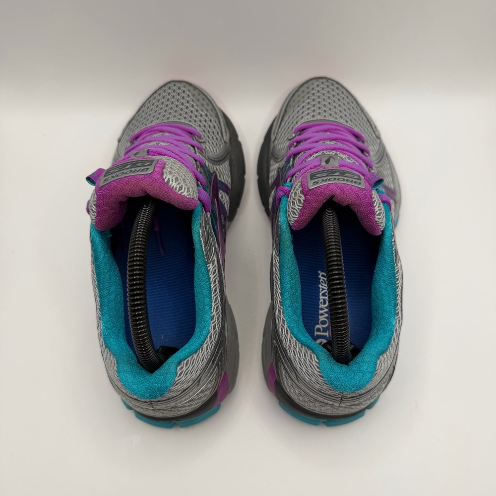 Brooks Adrenaline GTS 17 Women's Size 7 2E EX Wide Running Shoes Silver Purple - Picture 7 of 16